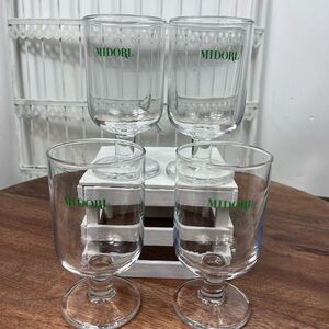 Midori Clear Glass Goblet Set